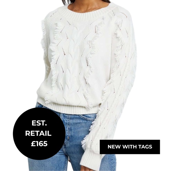 Rails Sweaters - Rails Revolve New Ivory Lambswool Cashmere Jumper
